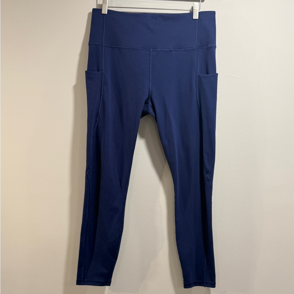 No Brand Women's Dark Blue High-Waisted Athletic Leggings Size‎ XL